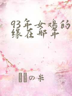 93年女鸡的姻缘在哪年