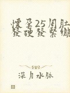 怀孕25周肚子发硬发紧绷有点痛