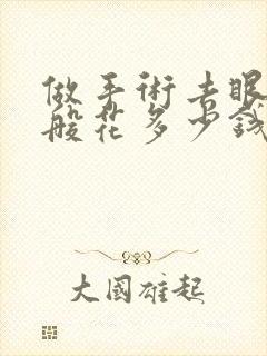 做手术去眼袋一般花多少钱