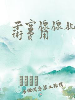 子宫腺腺肌症手术费用