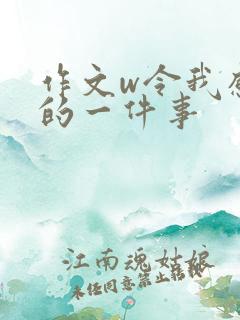 作文w令我感动的一件事