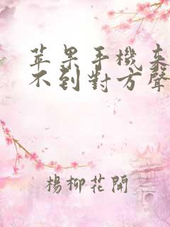 苹果手机来电听不到对方声音,免提可以听到