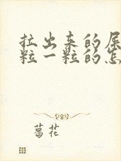 拉出来的屎是一粒一粒的怎么回事