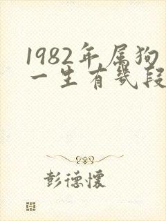 1982年属狗一生有几段婚姻