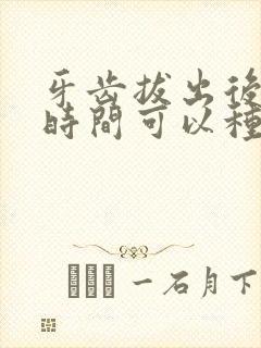 牙齿拔出后多长时间可以种植牙