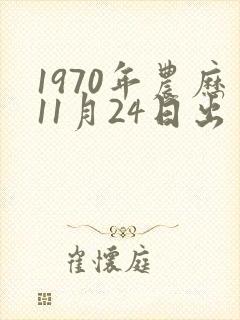 1970年农历11月24日出生的命运
