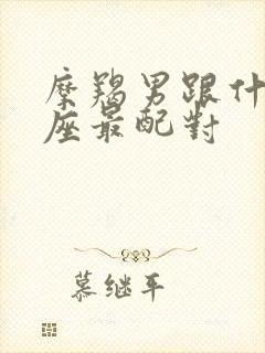 摩羯男跟什么星座最配对