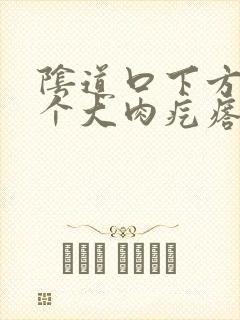 阴道口下方有一个大肉疙瘩