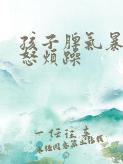 孩子脾气暴躁易怒烦躁