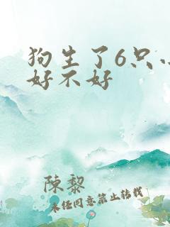 狗生了6只小狗好不好