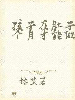 孩子在肚子里几个月才能做亲子鉴定