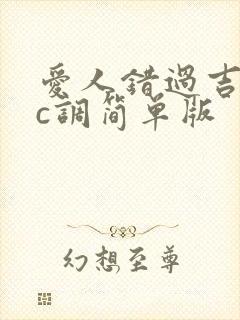 爱人错过吉他谱c调简单版
