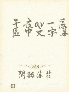 午夜av一区二区中文字幕