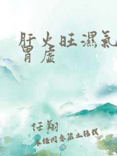 肝火旺湿气重脾胃虚