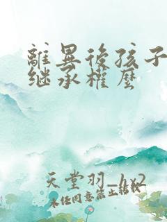 离异后孩子还有继承权么