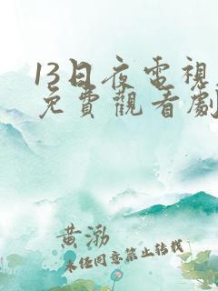 13日夜电视剧免费观看剧情