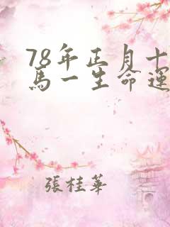 78年正月十四马一生命运