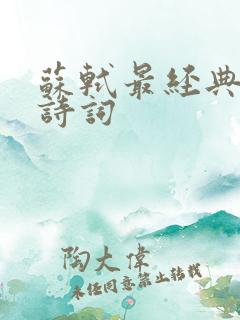 苏轼最经典十首诗词