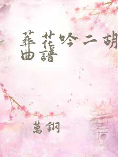 葬花吟二胡指法曲谱