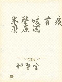 半声咳有痰是什么原因