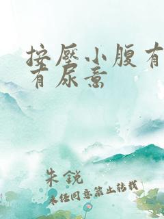 按压小腹有点痛有尿意