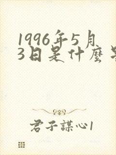 1996年5月3日是什么星座