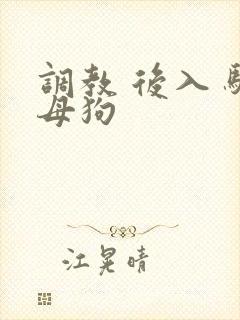 调教 后入 骚母狗