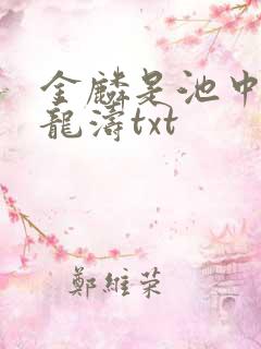 金麟是池中物侯龙涛txt
