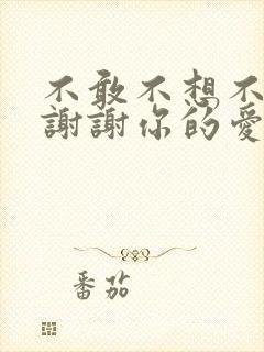 不敢不想不应该谢谢你的爱是什么歌