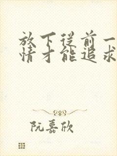 放下从前一段感情才能追求将来是什么歌