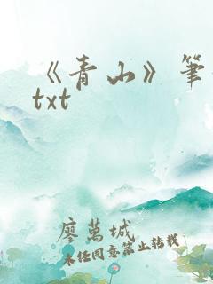 《青山》笔趣阁txt