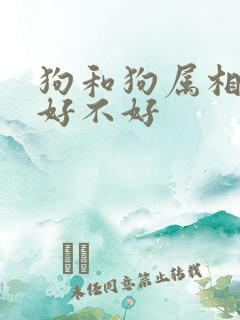 狗和狗属相婚配好不好