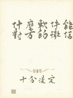 什么软件能看到对方的微信聊天记录