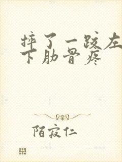 摔了一跤左边胸下肋骨疼