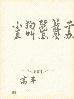 小狗关笼子里一直叫怎么办