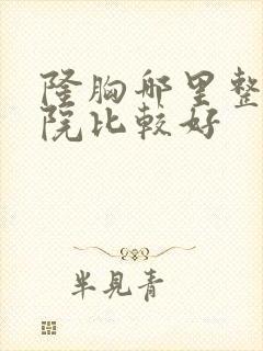 隆胸哪里整容医院比较好