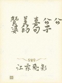 赞美喜公公喜婆婆的句子