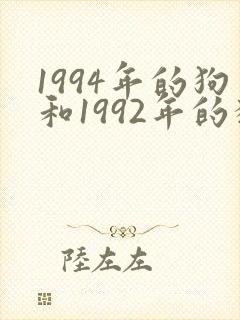 1994年的狗和1992年的猴婚姻怎么样?