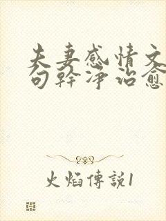 夫妻感情文案短句干净治愈