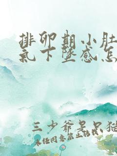 排卵期小肚子胀气下坠感怎么回事