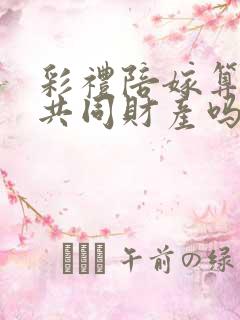 彩礼陪嫁算夫妻共同财产吗