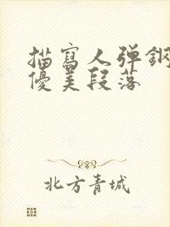 描写人弹钢琴的优美段落