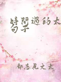 时间过的太快的句子