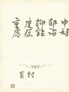 重度抑郁中度焦虑症能治好吗