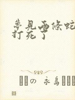 梦见两条蛇被我打死了