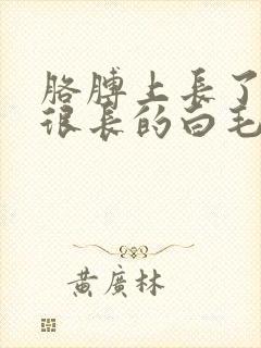 胳膊上长了一根很长的白毛怎么回事