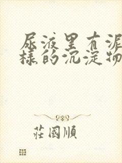 尿液里有泥沙一样的沉淀物