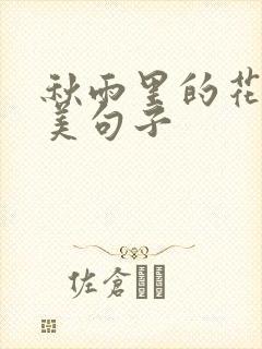 秋雨里的花的唯美句子