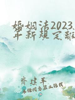 婚姻法2023年新规定离婚彩礼归谁财产分割
