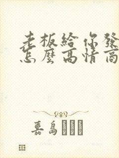 老板给你发工资怎么高情商回复